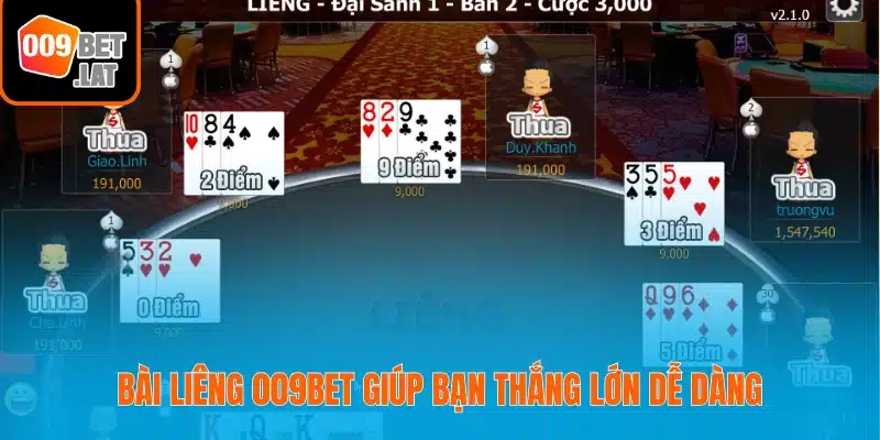 Chiến thuật bài liêng chuẩn cao thủ cùng 009bet